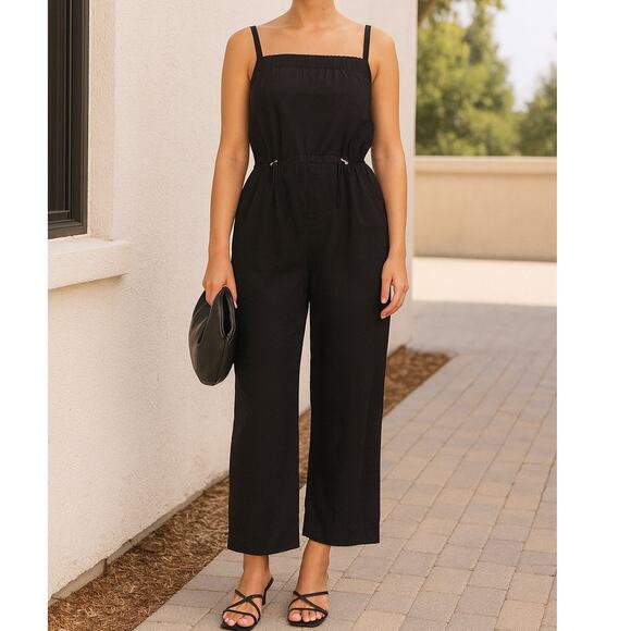 pistola Pants - Pistola Wide Leg Adela Jumpsuit XS Cotton Stretch – Effortless Chic